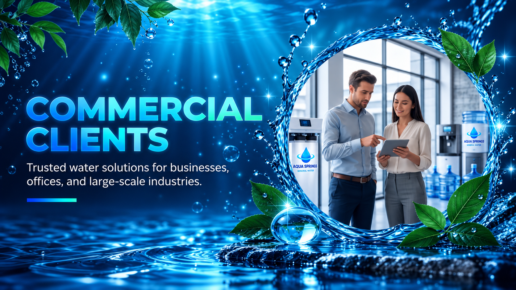 Commercial clients: trusted water solutions for businesses, offices, and industries